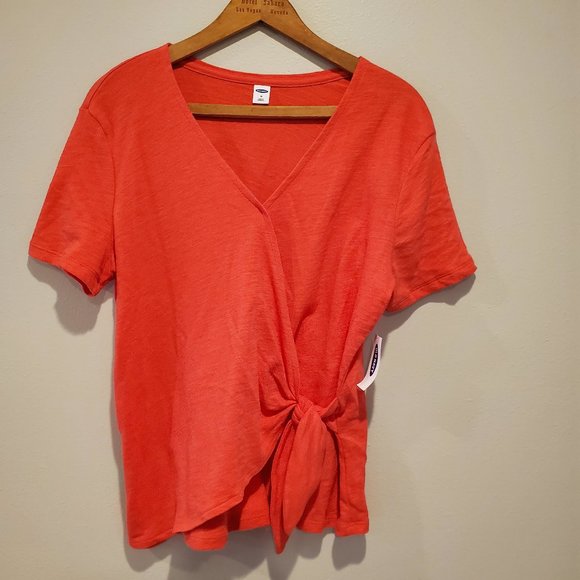Old Navy Tops - NWT Old Navy side-tie short sleeve sweater, Sz M